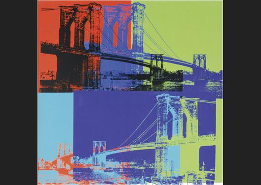 Andy Warhol Brooklyn Bridge Orange Blue Lime